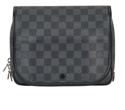Hanging Toiletry Pouch, &pound;420, Handbags, Grey, Canvas, Front view